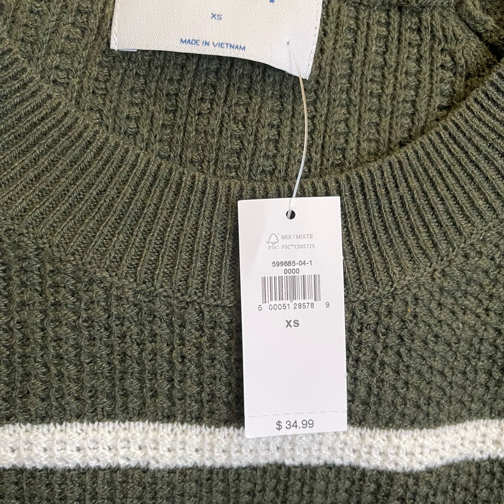 Of navy knit sweater. Lightweight. New with tags
